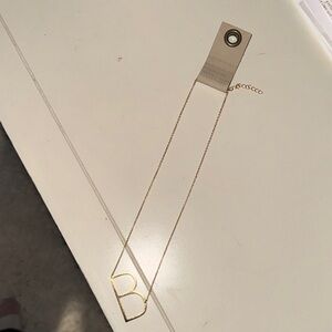 Anthropologie Gold Initial Necklace